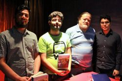 El panel: Claudio Garrido, Ariel Cruz, Manuel Jofré, Claudio Reyes