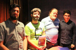 El panel: Claudio Garrido, Ariel Cruz, Manuel Jofré, Claudio Reyes